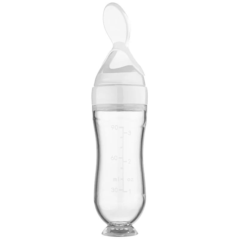 Dear Xime Squeeze Feeder Bottle with Spoon Tip โ Puree & Cereal Feeder | 4M+
