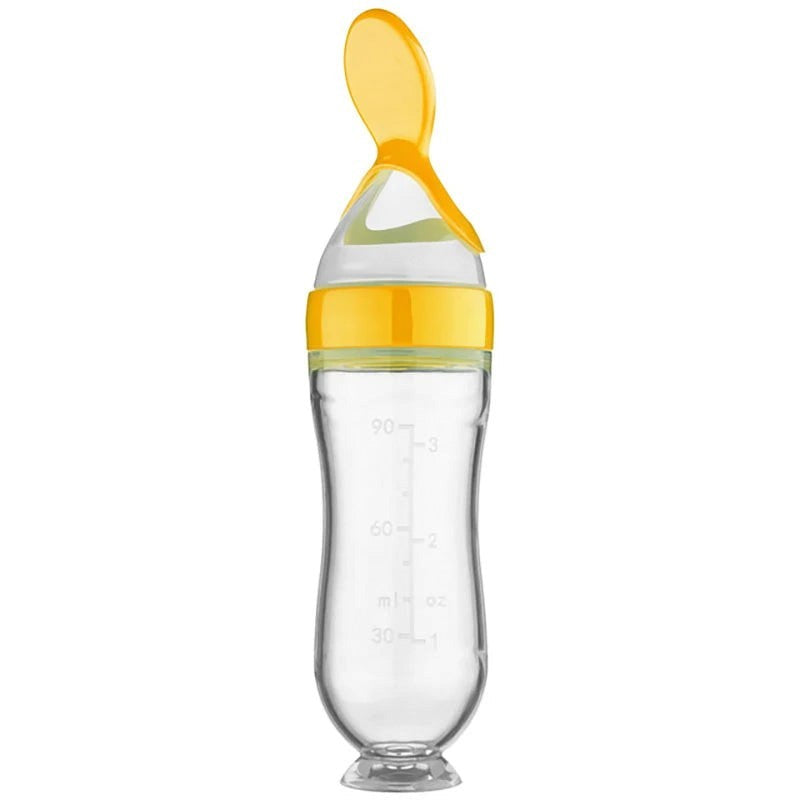 Dear Xime Squeeze Feeder Bottle with Spoon Tip — Puree & Cereal Feeder | 4M+