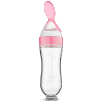 Dear Xime Squeeze Feeder Bottle with Spoon Tip — Puree & Cereal Feeder | 4M+