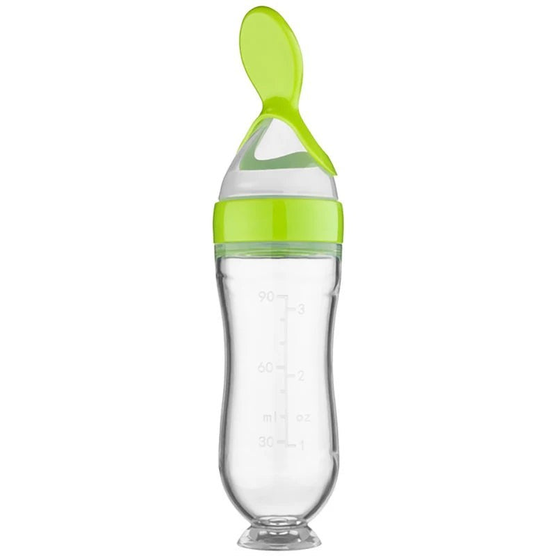 Dear Xime Squeeze Feeder Bottle with Spoon Tip — Puree & Cereal Feeder | 4M+