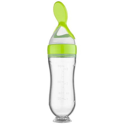 Dear Xime Squeeze Feeder Bottle with Spoon Tip — Puree & Cereal Feeder | 4M+