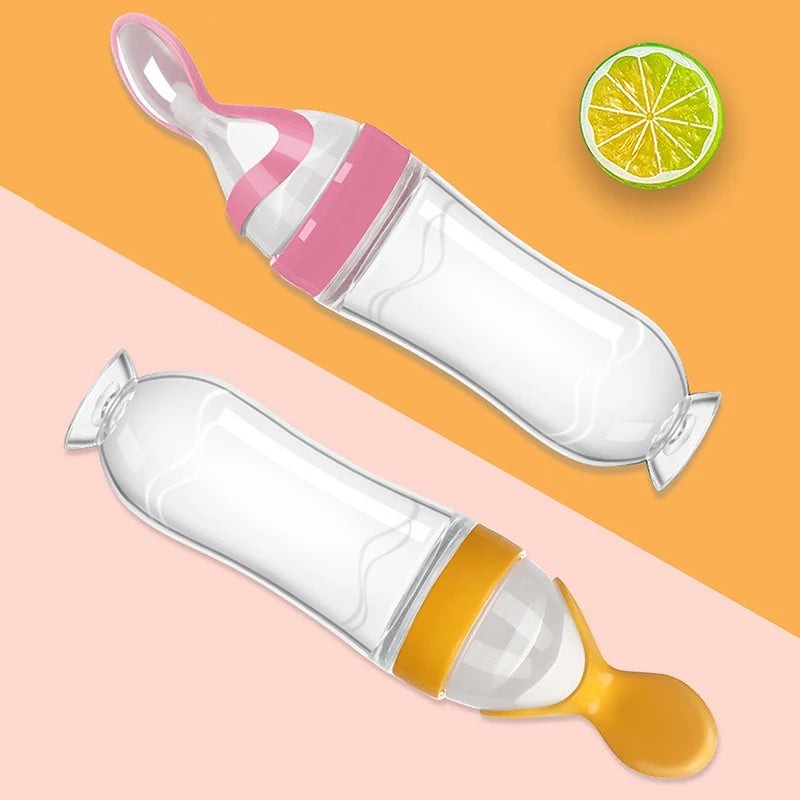 Dear Xime Squeeze Feeder Bottle with Spoon Tip — Puree & Cereal Feeder | 4M+