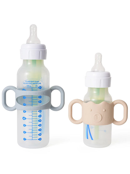 1pc Silicone Baby Bottle Handles, Narrow Straw Bottle Holder, Helps Baby Hold The Bottle, Global Fit, Standard Caliber, Removabl