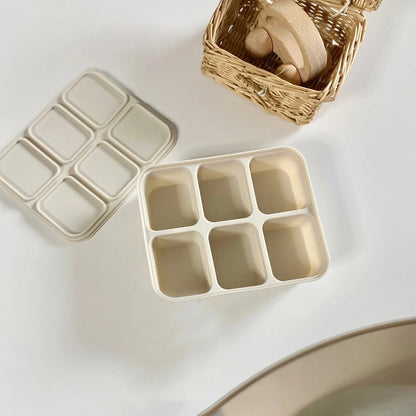 Dear Xime Silicone Freezer Cube Tray with Lid — Baby Food & Ice Prep | 4M+