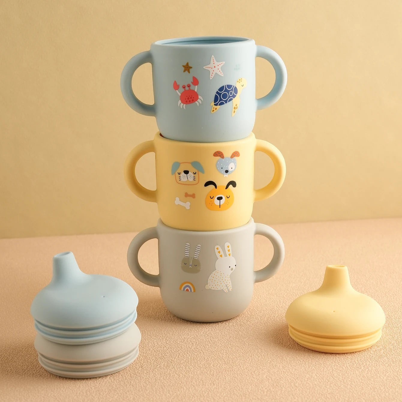 Dear Xime Cartoon Silicone Training Cup — Leak-Proof, Handled & BPA-Free | 6M+