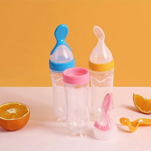 Dear Xime Squeeze Feeder Bottle with Spoon Tip — Puree & Cereal Feeder | 4M+