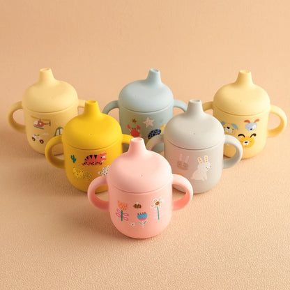 Dear Xime Cartoon Silicone Training Cup — Leak-Proof, Handled & BPA-Free | 6M+