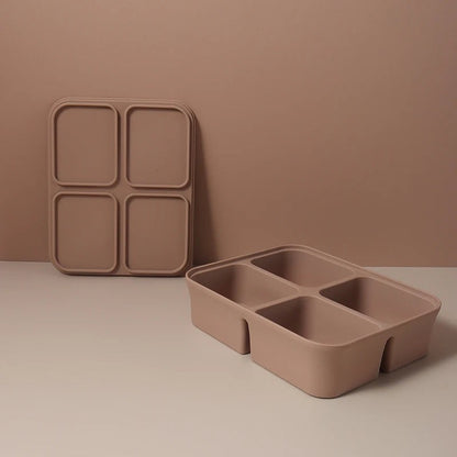 Dear Xime Silicone Freezer Cube Tray with Lid — Baby Food & Ice Prep | 4M+