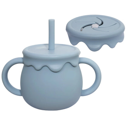 Baby Feeding Cups Portable Drinkware Sippy Cup Solid Food Container Snack Cup Toddlers Learning Cups Newborn supplies