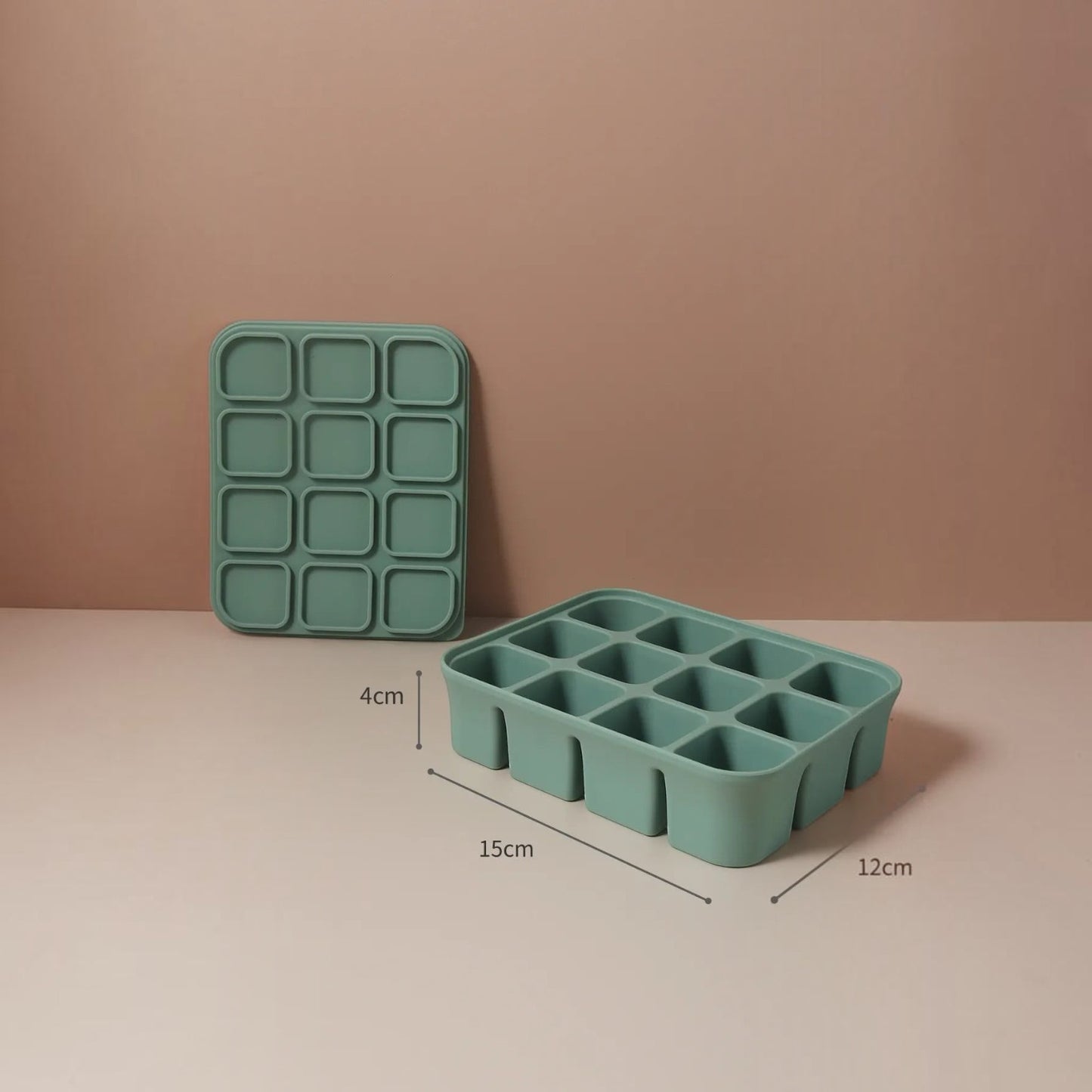 Dear Xime Silicone Freezer Cube Tray with Lid — Baby Food & Ice Prep | 4M+