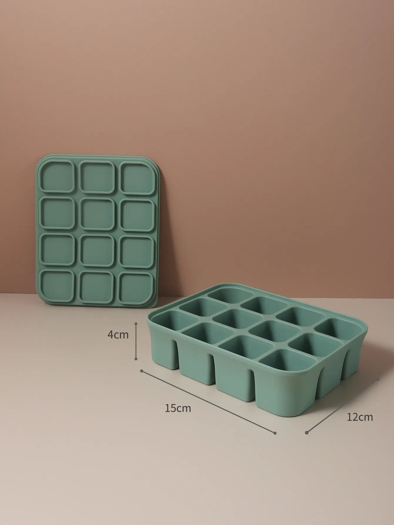 Hot sale 12 grid  Cube Trays For Freezer Ice Ball Maker Mold Mini square Ice Cube Mold with Lid Making