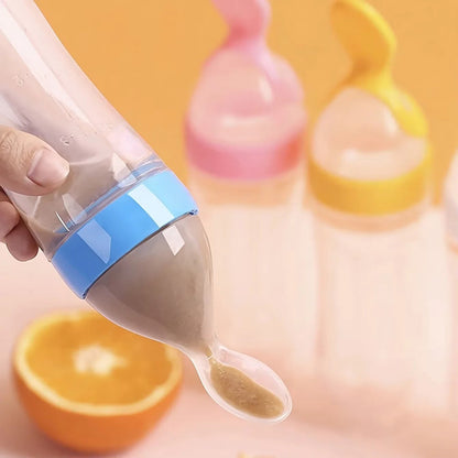 Dear Xime 7-Piece Silicone Baby Feeding Starter Set — Bottles, Fruit Feeders & Spoons | 0M+