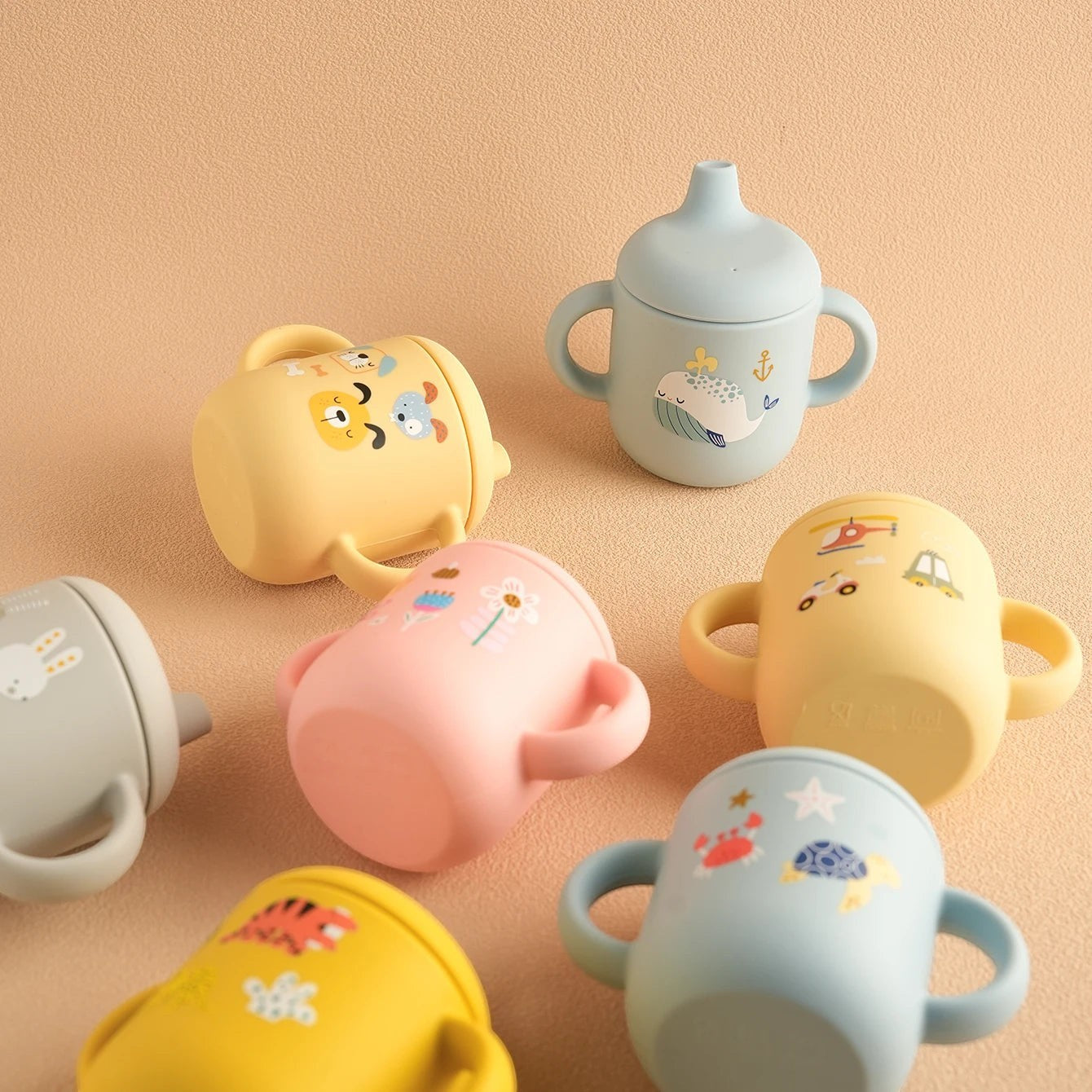 Dear Xime Cartoon Silicone Training Cup — Leak-Proof, Handled & BPA-Free | 6M+