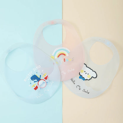 Dear Xime Waterproof Silicone Cartoon Bib — Adjustable with Catch Pocket | 6M+