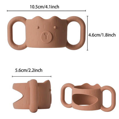 1pc Silicone Baby Bottle Handles, Narrow Straw Bottle Holder, Helps Baby Hold The Bottle, Global Fit, Standard Caliber, Removabl