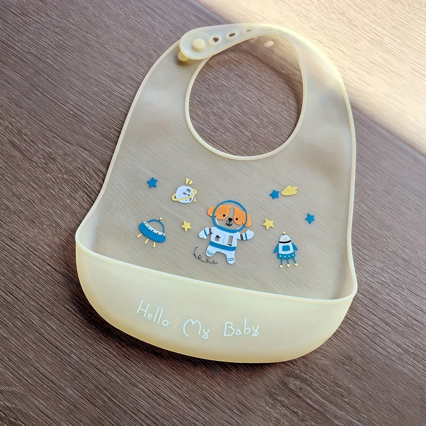 Dear Xime Waterproof Silicone Cartoon Bib — Adjustable with Catch Pocket | 6M+