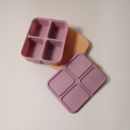 Dear Xime Silicone Freezer Cube Tray with Lid — Baby Food & Ice Prep | 4M+