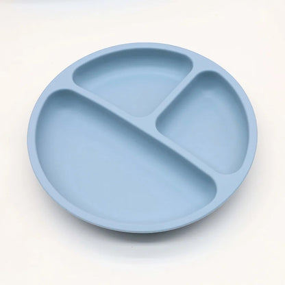 Dear Xime 7-Piece Silicone Mealtime Set — Suction Plate, Bowl, Bib, Cup, Snack Cup & Wooden Cutlery | 6M+