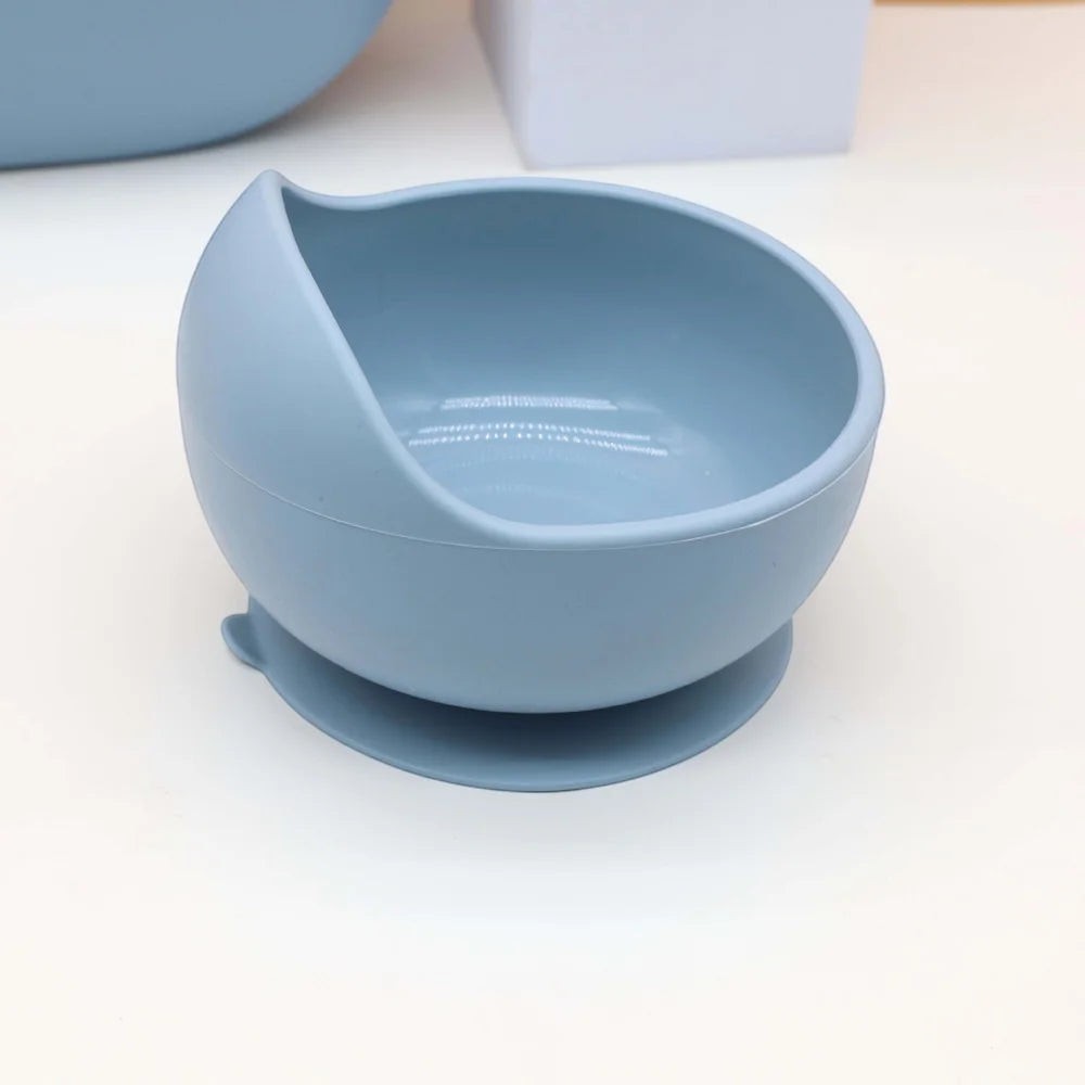 Dear Xime 7-Piece Silicone Mealtime Set — Suction Plate, Bowl, Bib, Cup, Snack Cup & Wooden Cutlery | 6M+