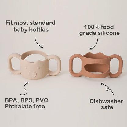 1pc Silicone Baby Bottle Handles, Narrow Straw Bottle Holder, Helps Baby Hold The Bottle, Global Fit, Standard Caliber, Removabl