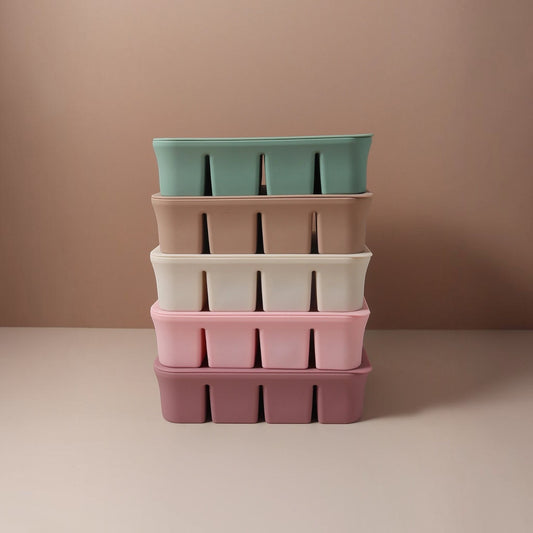 Dear Xime Silicone Freezer Cube Tray with Lid — Baby Food & Ice Prep | 4M+
