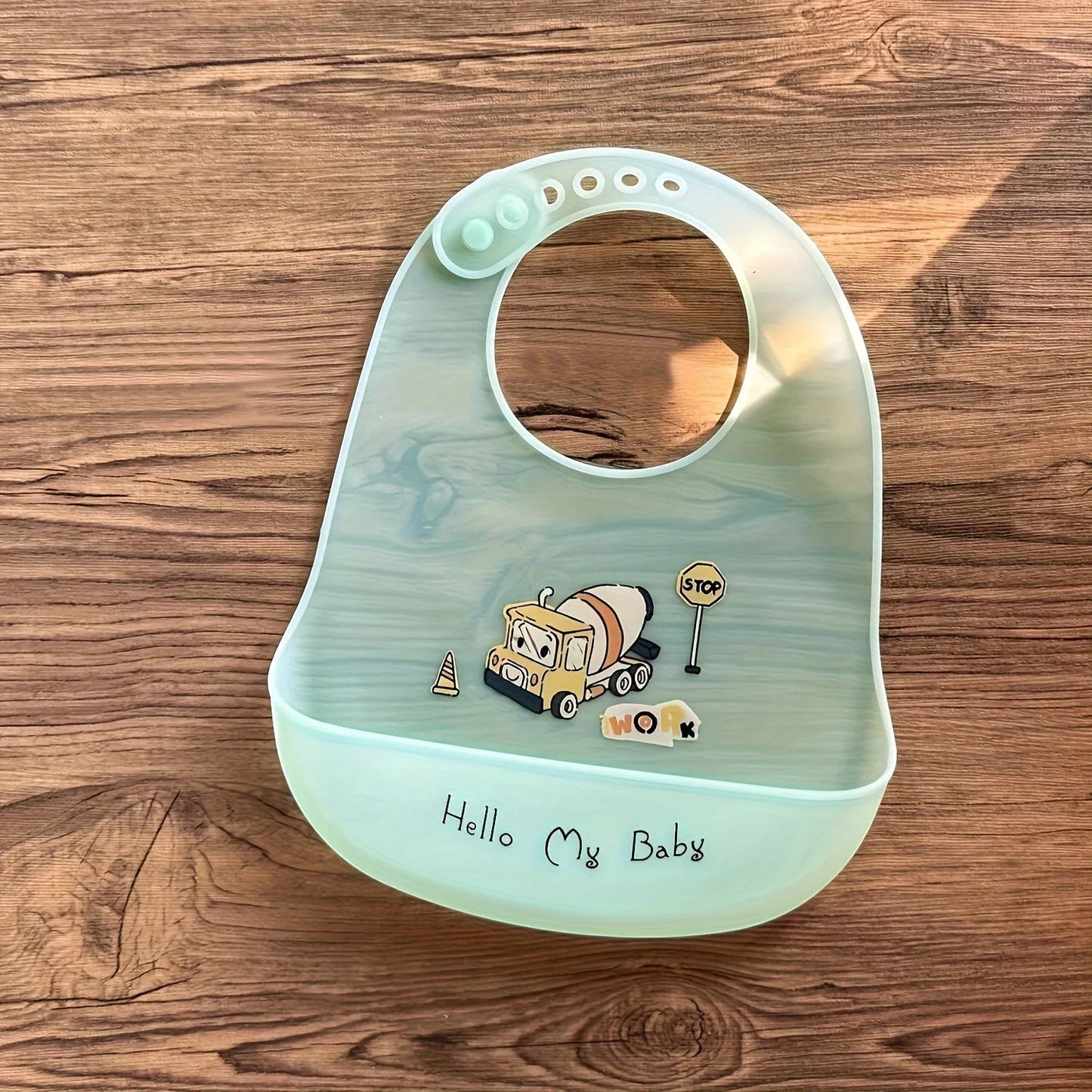 Dear Xime Waterproof Silicone Cartoon Bib — Adjustable with Catch Pocket | 6M+