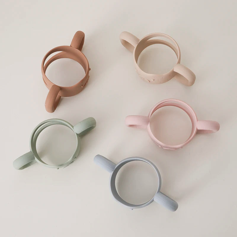 1pc Silicone Baby Bottle Handles, Narrow Straw Bottle Holder, Helps Baby Hold The Bottle, Global Fit, Standard Caliber, Removabl