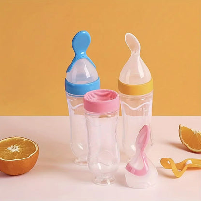 Dear Xime 7-Piece Silicone Baby Feeding Starter Set — Bottles, Fruit Feeders & Spoons | 0M+