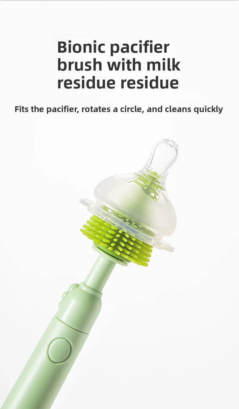 New Travel Baby Bottle Brush Set - Newborn Safe Silicone Cleaning Brushes with Storage Box for Bottles, Nipples & Accessories